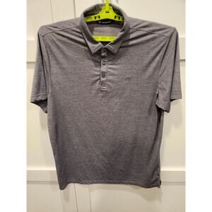 Travis Mathew Polo Shirt Mens XL Gray Short Sleeve Preppy Athleisure Golf Dad